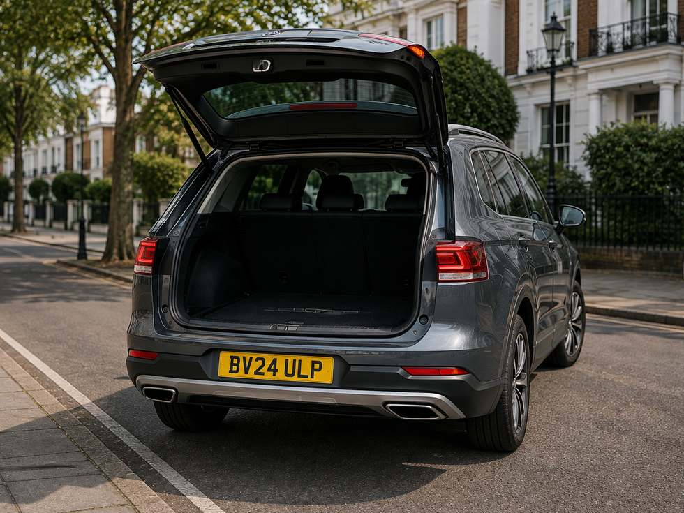 A 4x4 replacement vehicle with its boot open