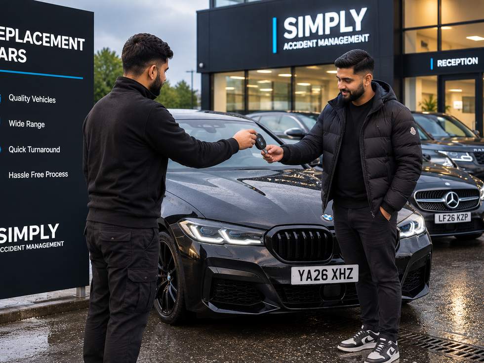 A replacement vehicle being handed over