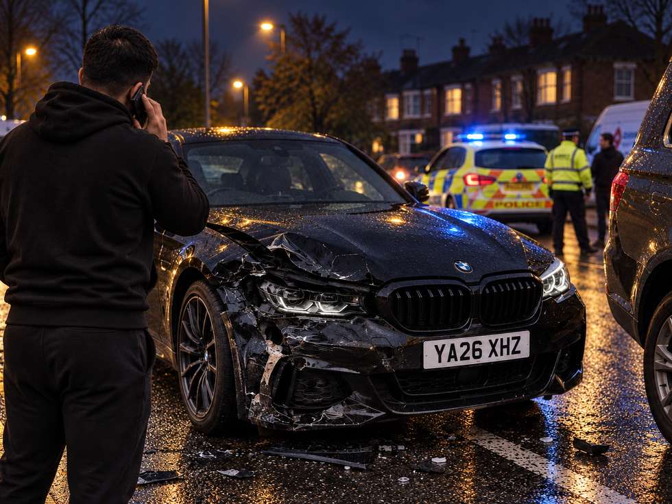 Reporting a non-fault accident by phone at the scene
